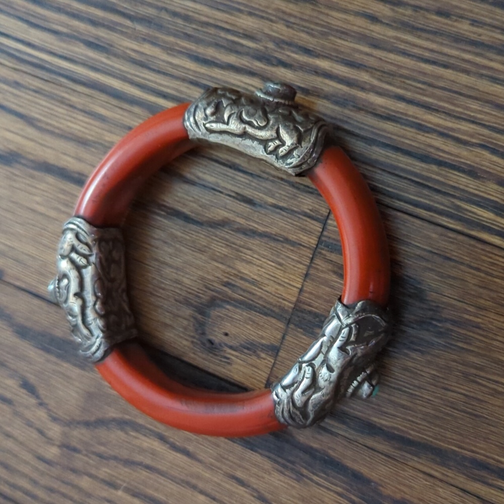 NEVER WORN Boho red bracelet
